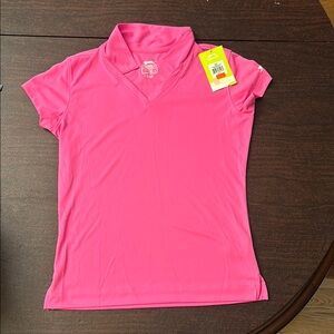 Kids Pink Golf Shirt